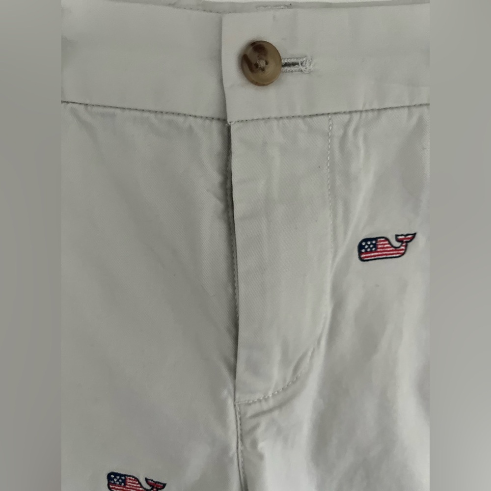 Vineyard Vines Breaker Shorts American Flag Whale Embroidered Patriotic Size 10 - Picture 6 of 8